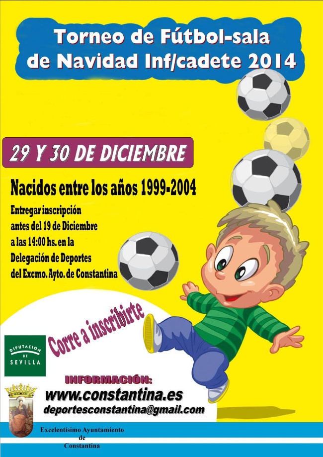 CARTEL TORNEO futbol-sala infantil navidad 2014