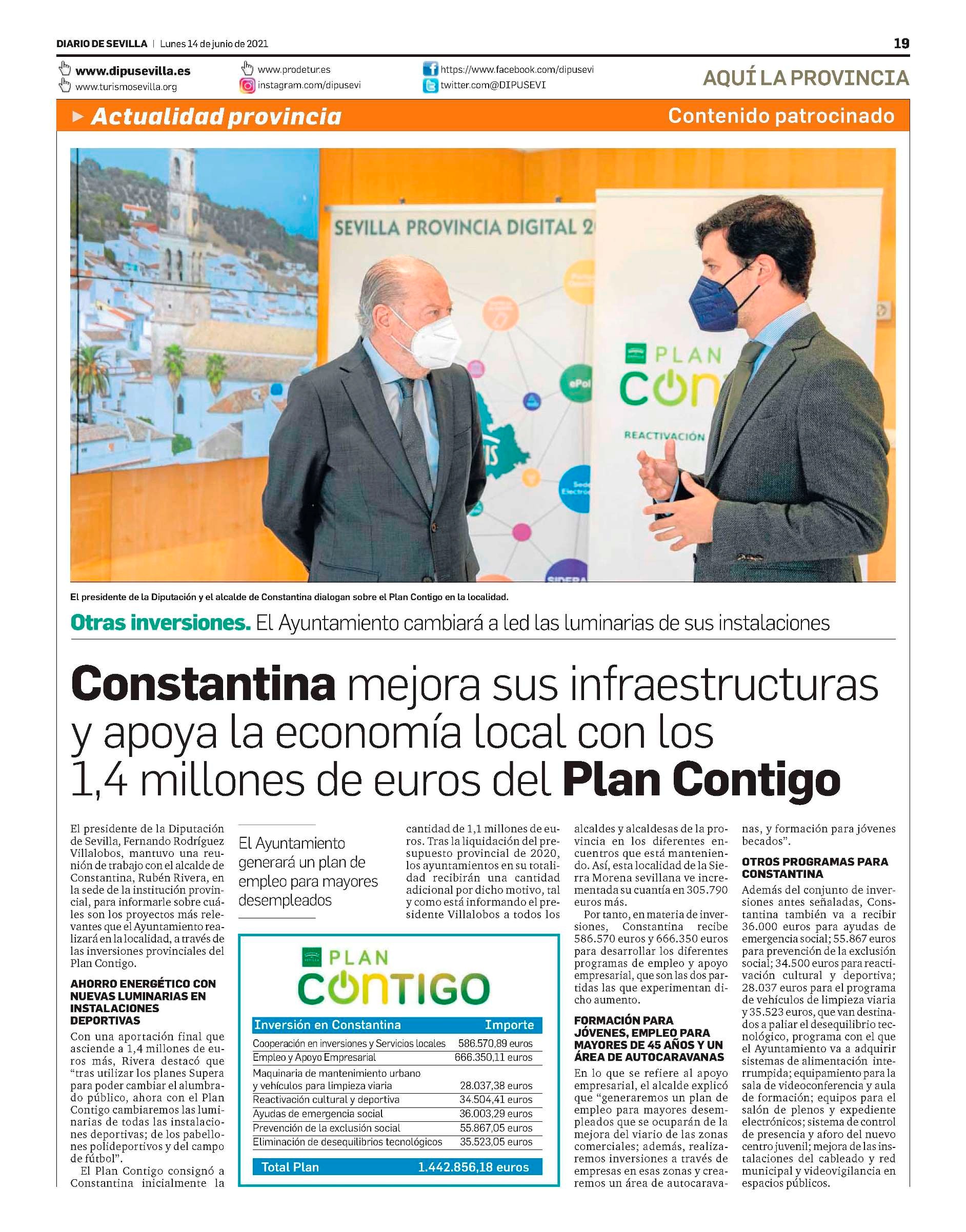 Plan Contigo Constantina Diario de Sevilla 2021