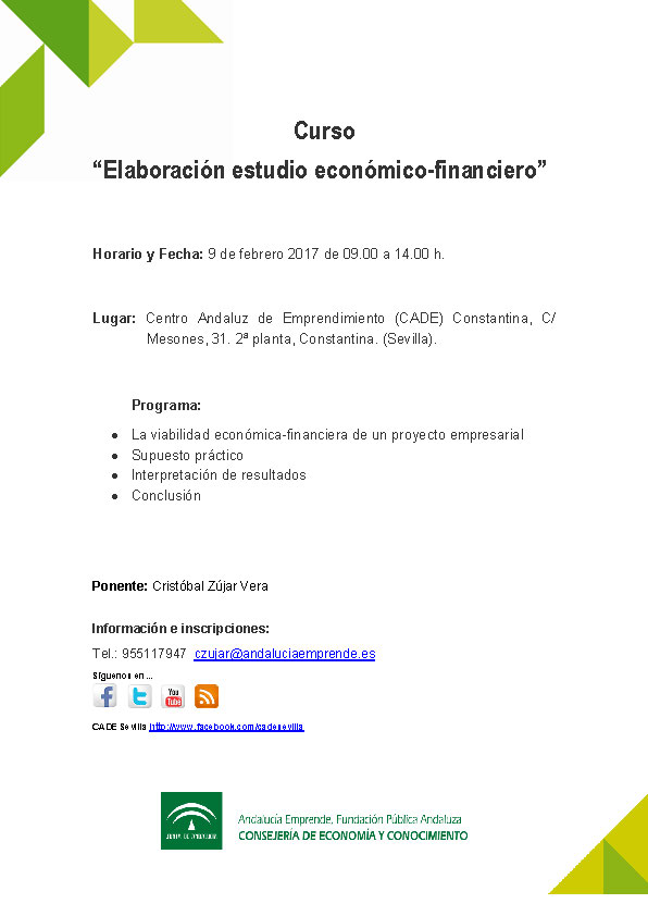 CARTEL curso ESTUDIO ECONOMICO CONSTANTINA