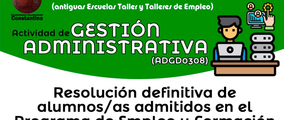 relacion alumnos admitidos proceso selección programa empleo y formacion constantina 2023